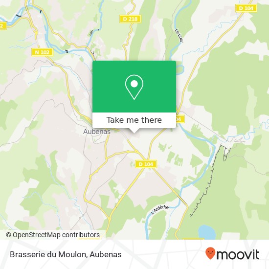 Mapa Brasserie du Moulon, 07200 Aubenas