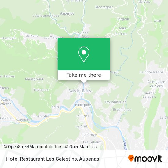 Hotel Restaurant Les Celestins map