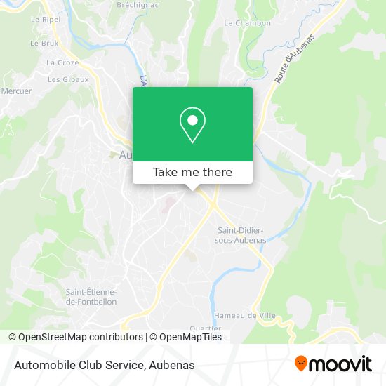 Mapa Automobile Club Service