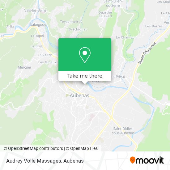 Audrey Volle Massages map