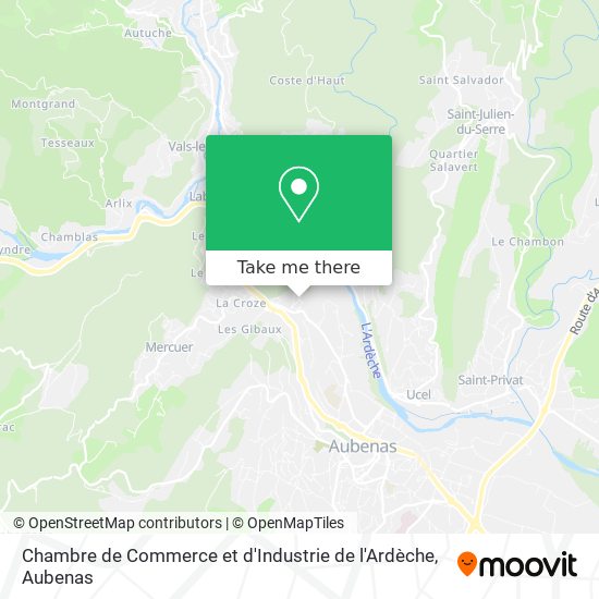 Chambre de Commerce et d'Industrie de l'Ardèche map