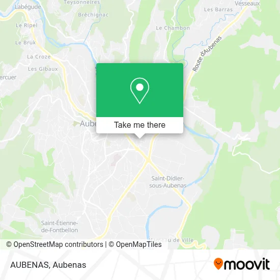 AUBENAS map