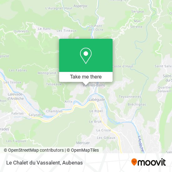 Le Chalet du Vassalent map