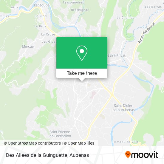 Des Allees de la Guinguette map