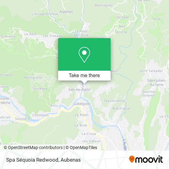 Spa Séquoia Redwood map