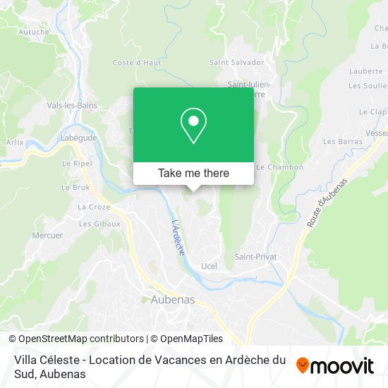Villa Céleste - Location de Vacances en Ardèche du Sud map