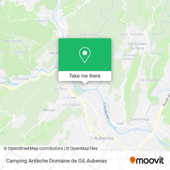 Camping Ardèche Domaine de Gil map