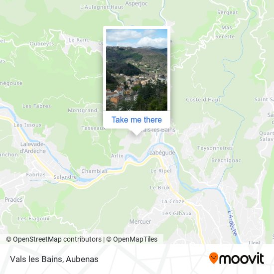 Vals les Bains map