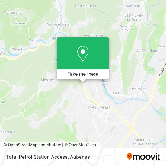 Total Petrol Station Access map