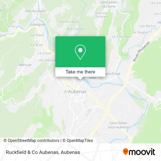Ruckfield & Co Aubenas map