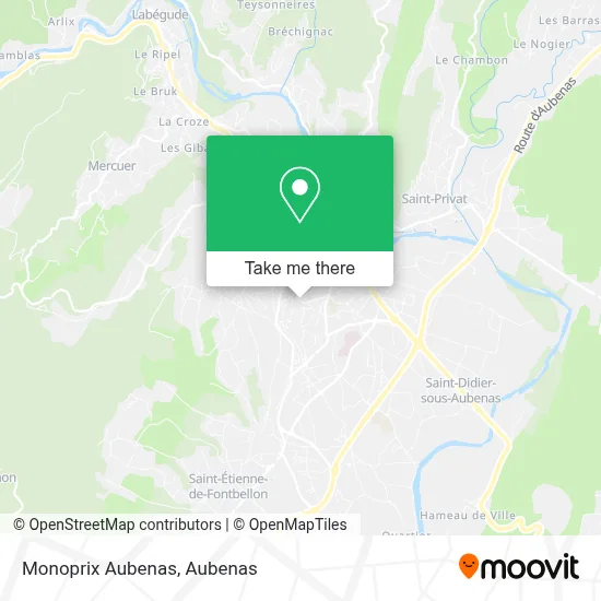 Monoprix Aubenas map