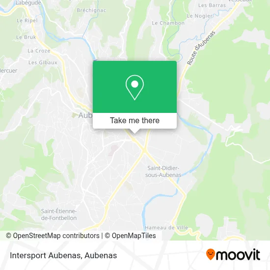 Intersport Aubenas map