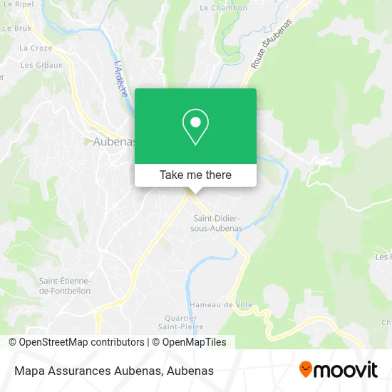Mapa Assurances Aubenas map