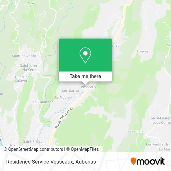 Résidence Service Vesseaux map