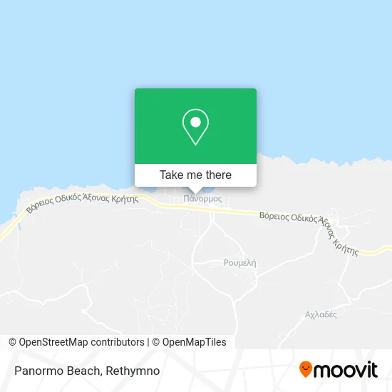 Panormo Beach map