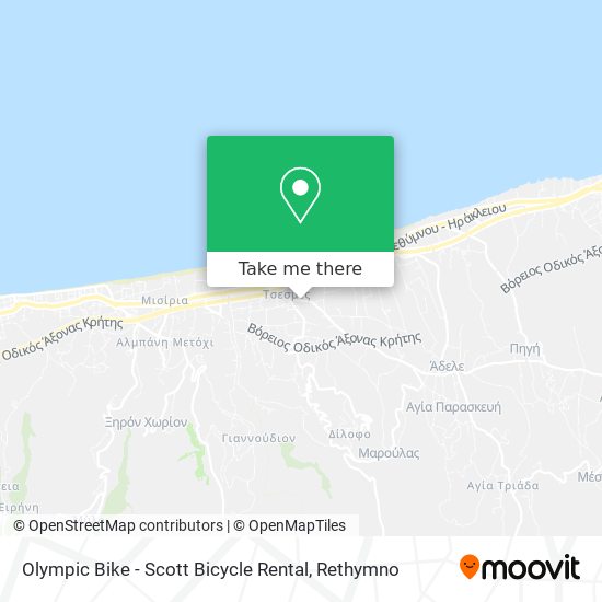 Olympic Bike - Scott Bicycle Rental map