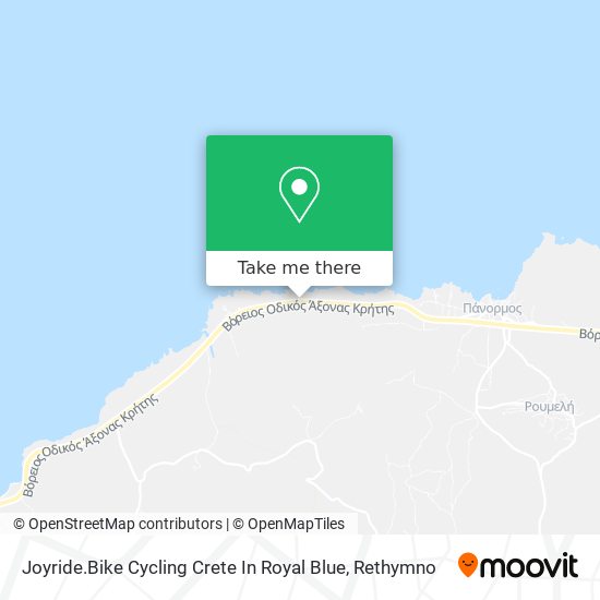 Joyride.Bike Cycling Crete In Royal Blue map