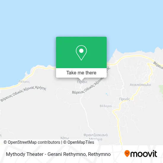 Mythody Theater - Gerani Rethymno map