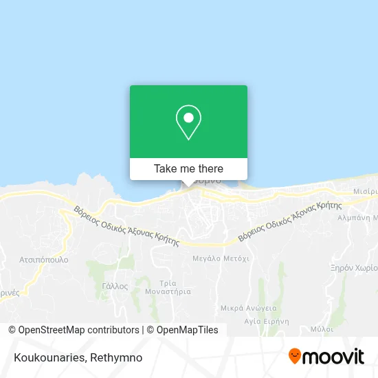 Koukounaries map