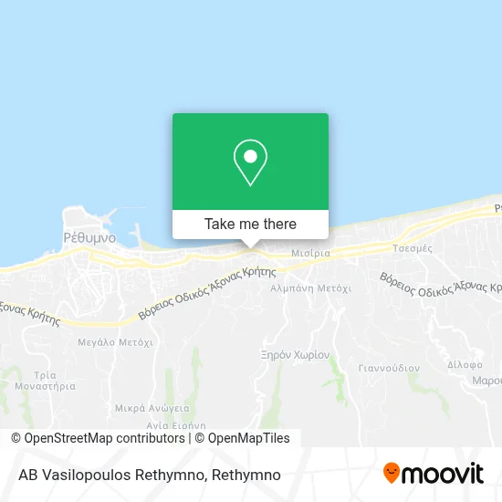 AB Vasilopoulos Rethymno map