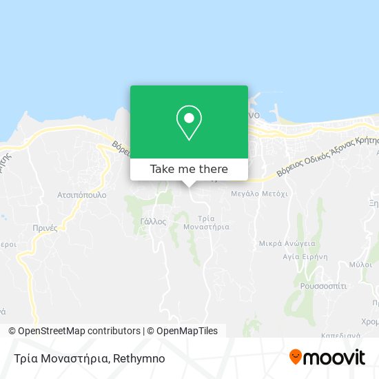 Τρία Μοναστήρια map