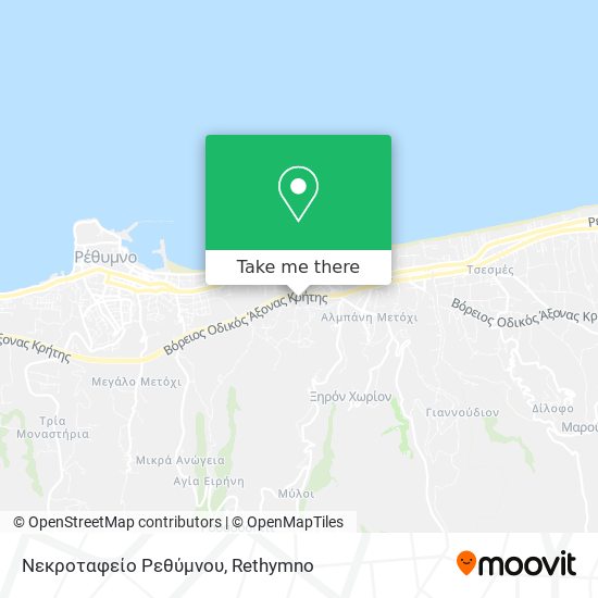 Νεκροταφείο Ρεθύμνου map