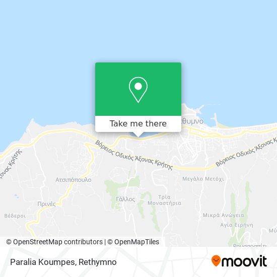 Paralia Koumpes map