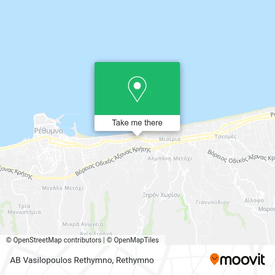AB Vasilopoulos Rethymno map