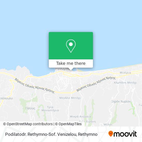 Podilatodr. Rethymno-Sof. Venizelou map