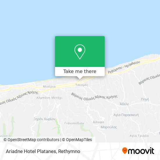 Ariadne Hotel Platanes map