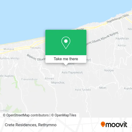 Crete Residences map