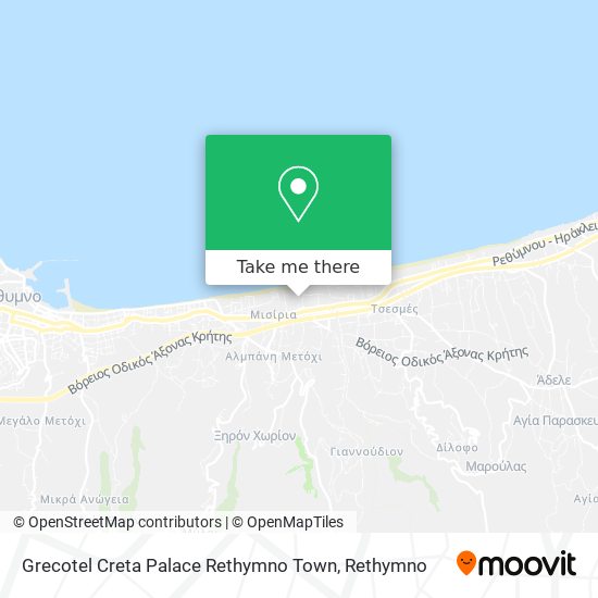 Grecotel Creta Palace Rethymno Town map