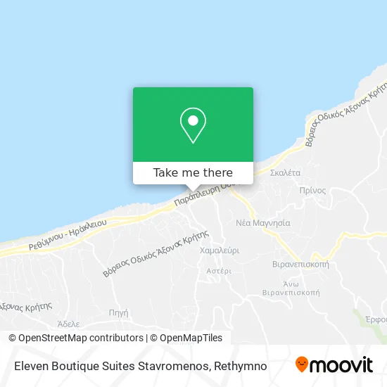 Eleven Boutique Suites Stavromenos map