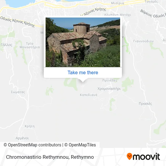 Chromonastirio Rethymnou map