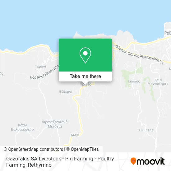 Gazorakis SA Livestock - Pig Farming - Poultry Farming map