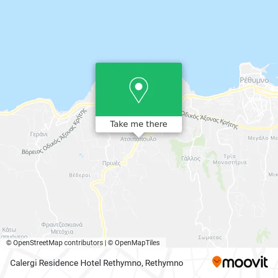 Calergi Residence Hotel Rethymno map