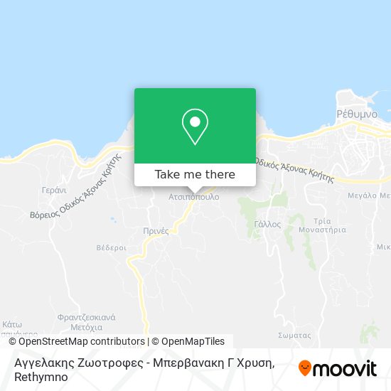 Αγγελακης Ζωοτροφες - Μπερβανακη Γ Χρυση map
