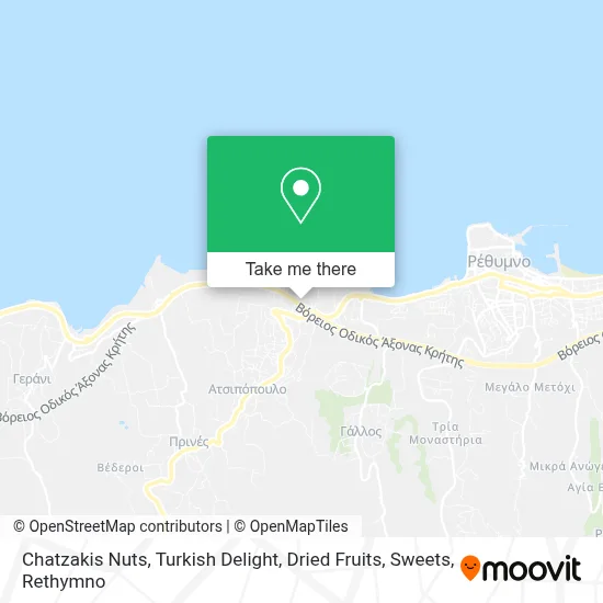 Chatzakis Nuts, Turkish Delight, Dried Fruits, Sweets map