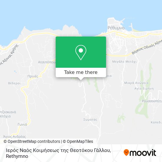 Ιερός Ναός Κοιμήσεως της Θεοτόκου Γάλλου map