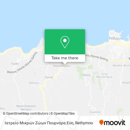 Ιατρείο Μικρών Ζώων Πουρνάρα Εύη map
