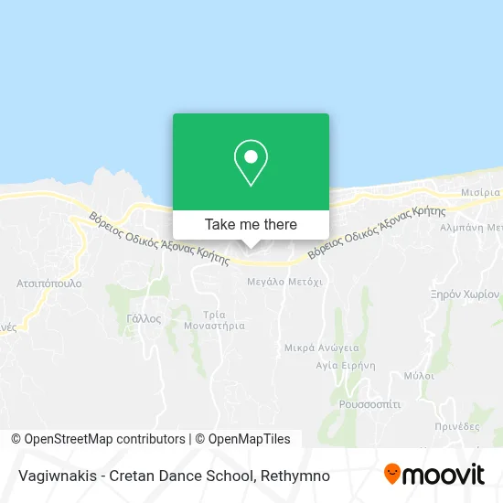 Vagiwnakis - Cretan Dance School map