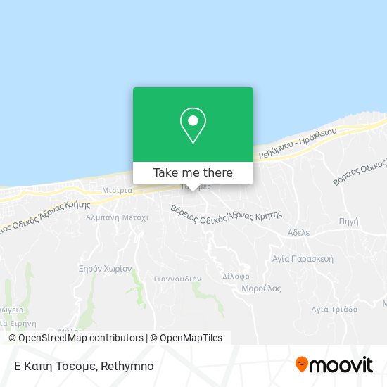 Ε Καπη Τσεσμε map