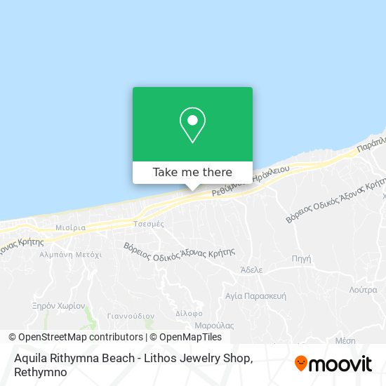 Aquila Rithymna Beach - Lithos Jewelry Shop map