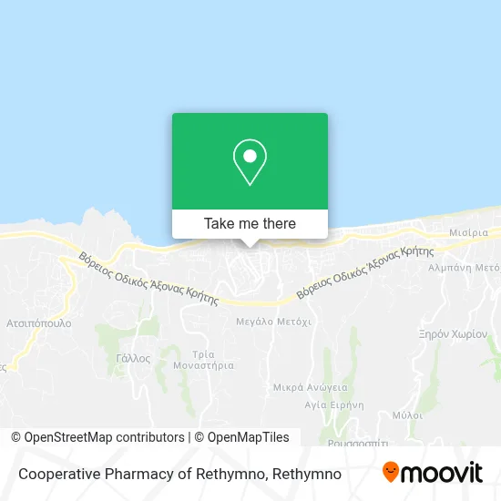 Cooperative Pharmacy of Rethymno map