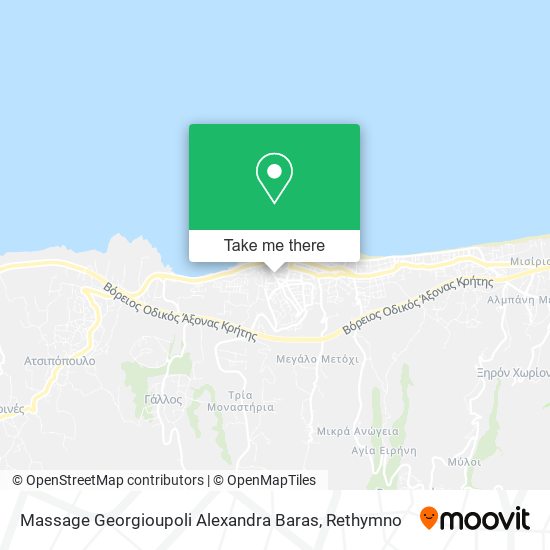 Massage Georgioupoli Alexandra Baras map
