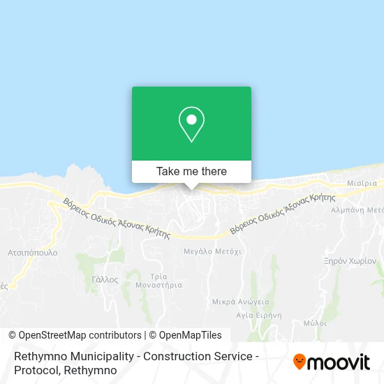 Rethymno Municipality - Construction Service - Protocol map
