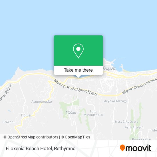 Filoxenia Beach Hotel map