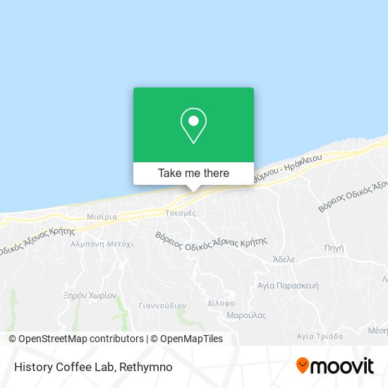 History Coffee Lab map
