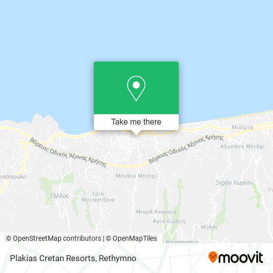 Plakias Cretan Resorts map