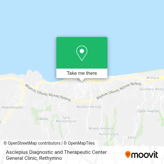 Asclepius Diagnostic and Therapeutic Center General Clinic map